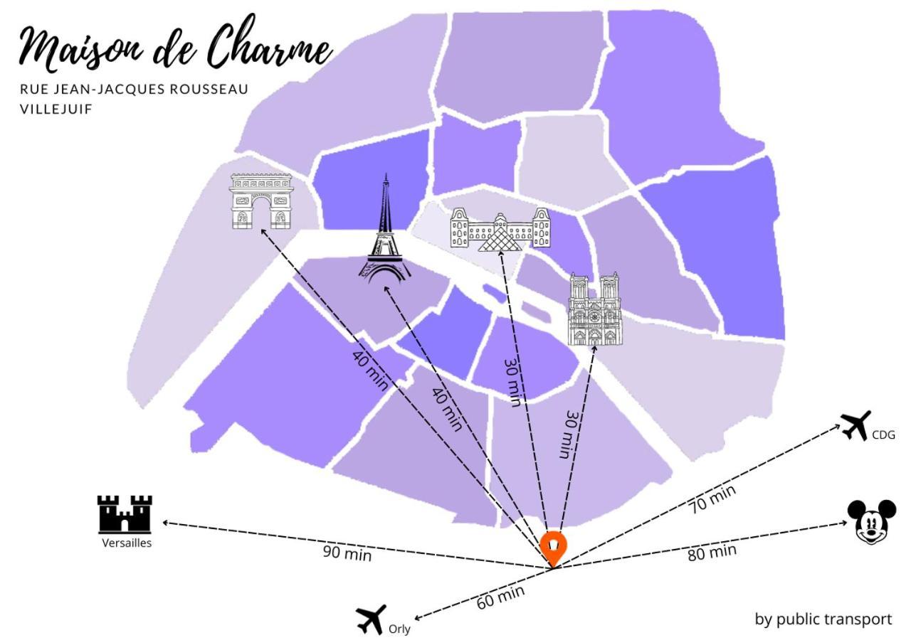 Maison De Charme - Parking Gratuit Pres De Paris & Metro Villejuif Εξωτερικό φωτογραφία